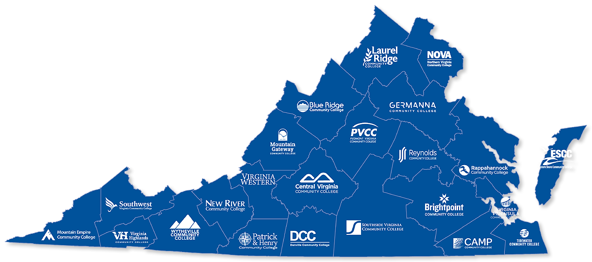 VCCS Institution location map